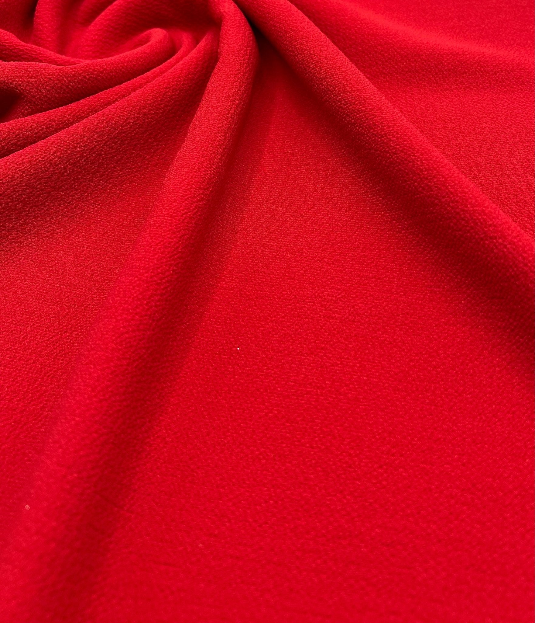 Red Plain Lightweight Bubble Crepe Fabric - T9 Fabrics